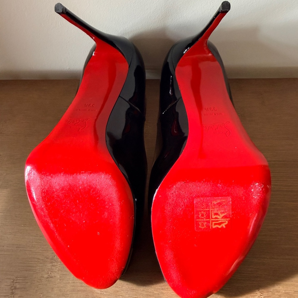 Christian Louboutin Black Patent Leather Heels, New Very Privé, 39.5 - Picture 17 of 17